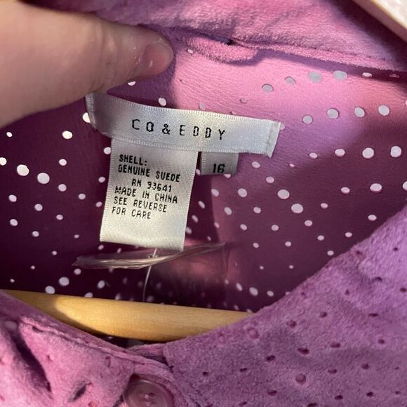 Vintage Co & Eddy Suede Iris Purple Button Down Top NWT Size 16 - Picture 6 of 8
